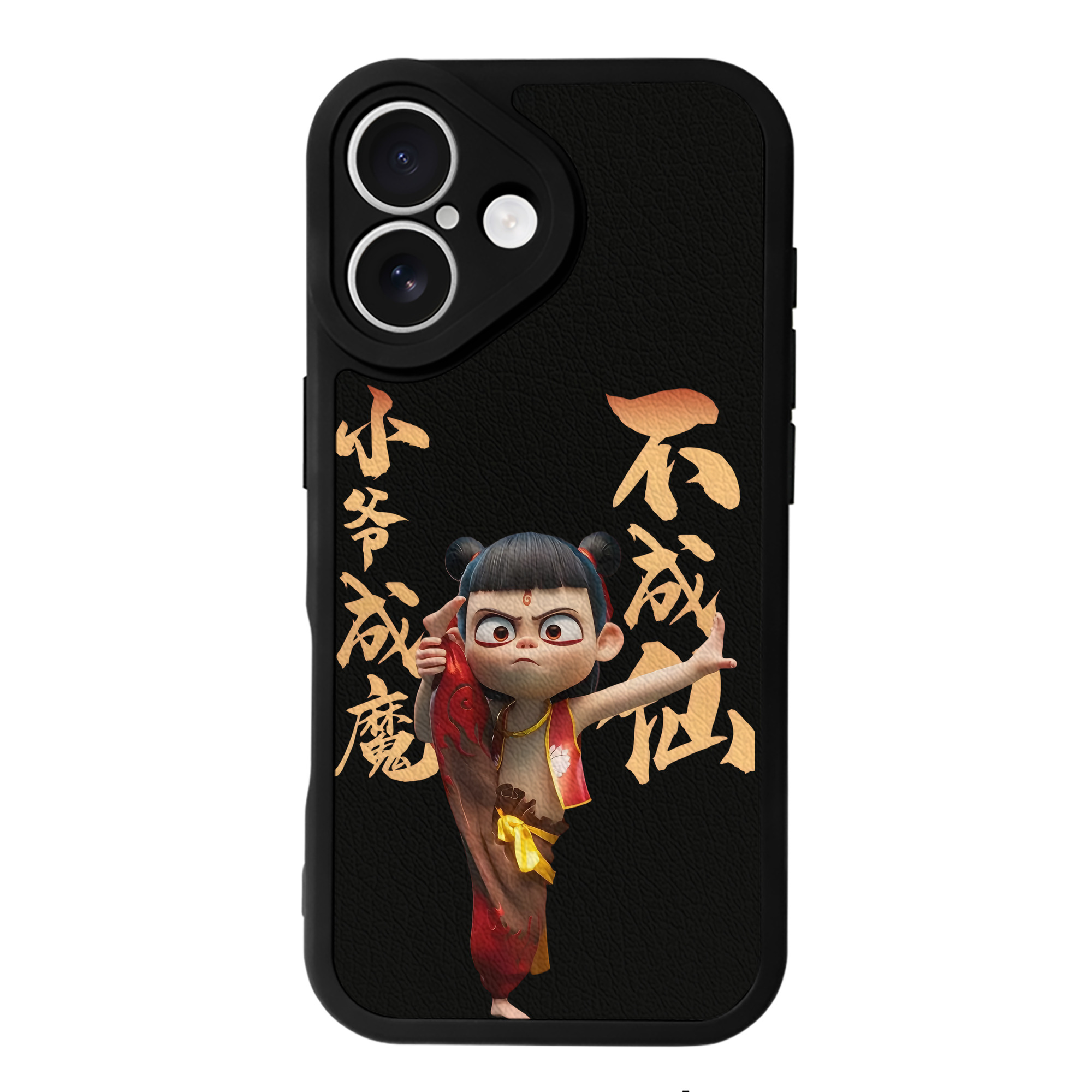 （画像用） Ne Zha 2 ナタ 魔童の大暴れ 【iPhone 16シリーズ対応】シリコンスマホケース（レザー調） 材質：シリコン